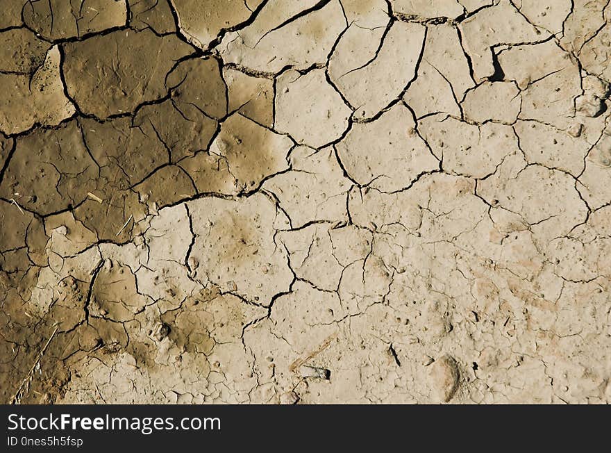 Soil, Drought, Stone Wall, Rock