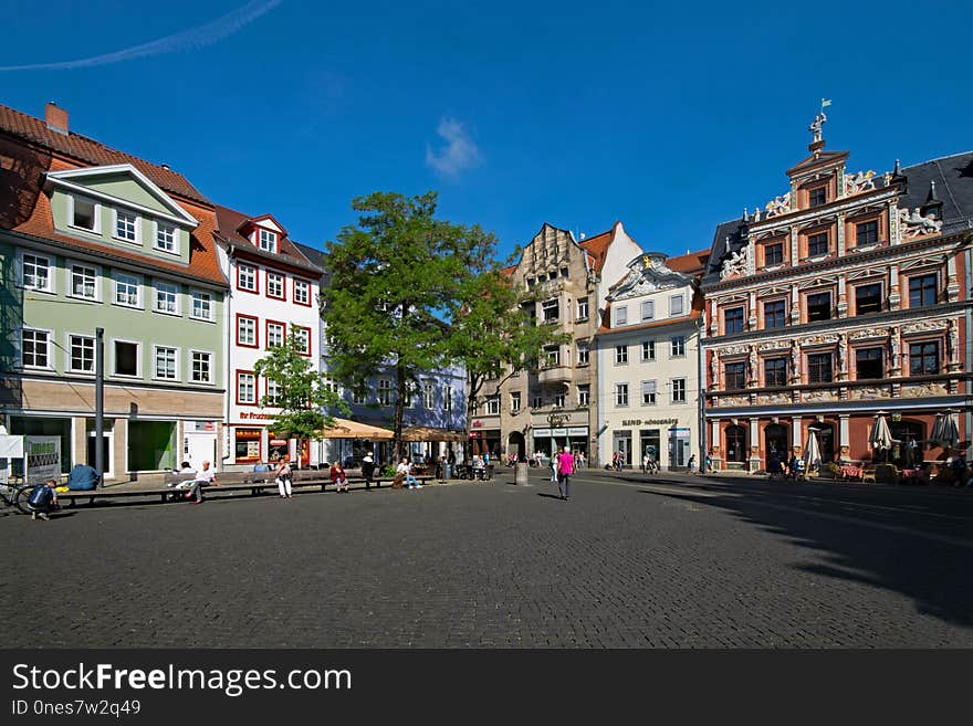 Town, City, Sky, Town Square