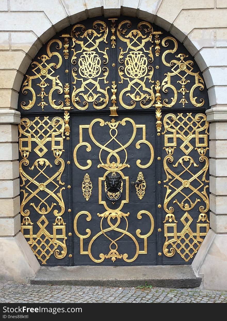 Iron, Gate, Metal, Wall