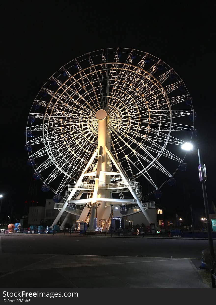 Ferris Wheel, Landmark, Tourist Attraction, Light