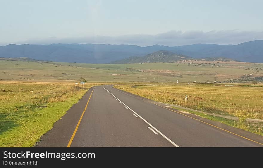 Road, Plain, Ecosystem, Grassland