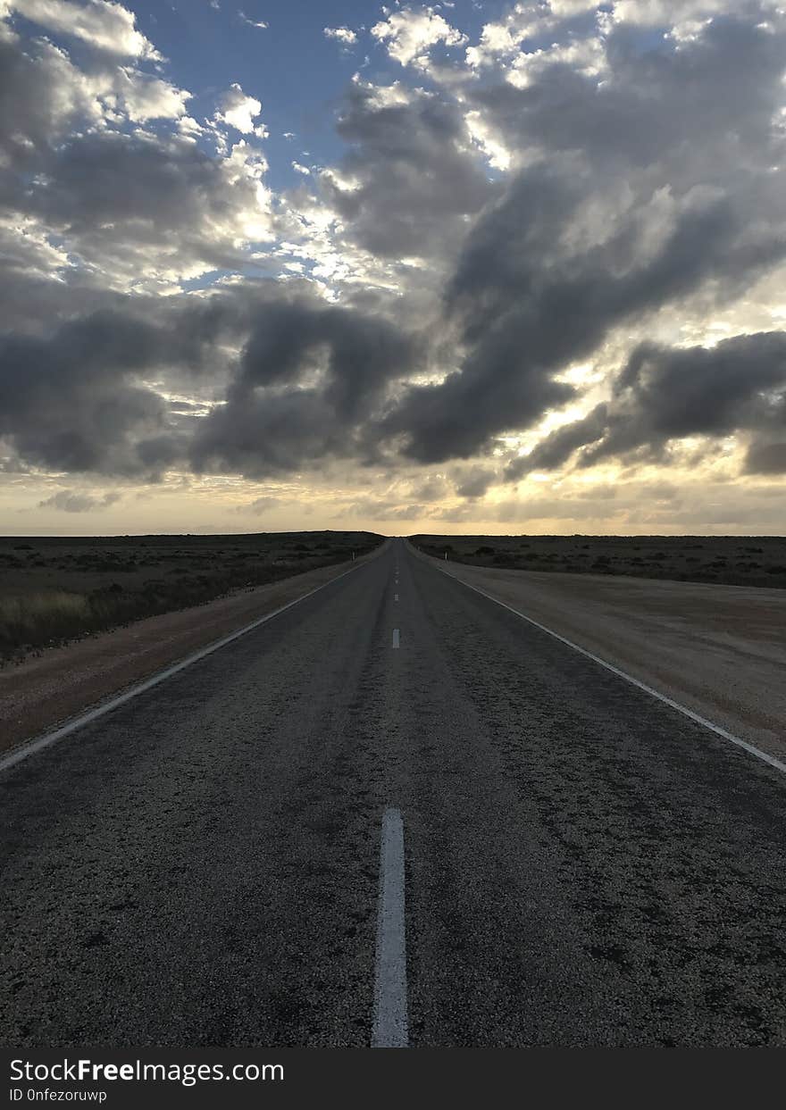 Road, Sky, Horizon, Cloud