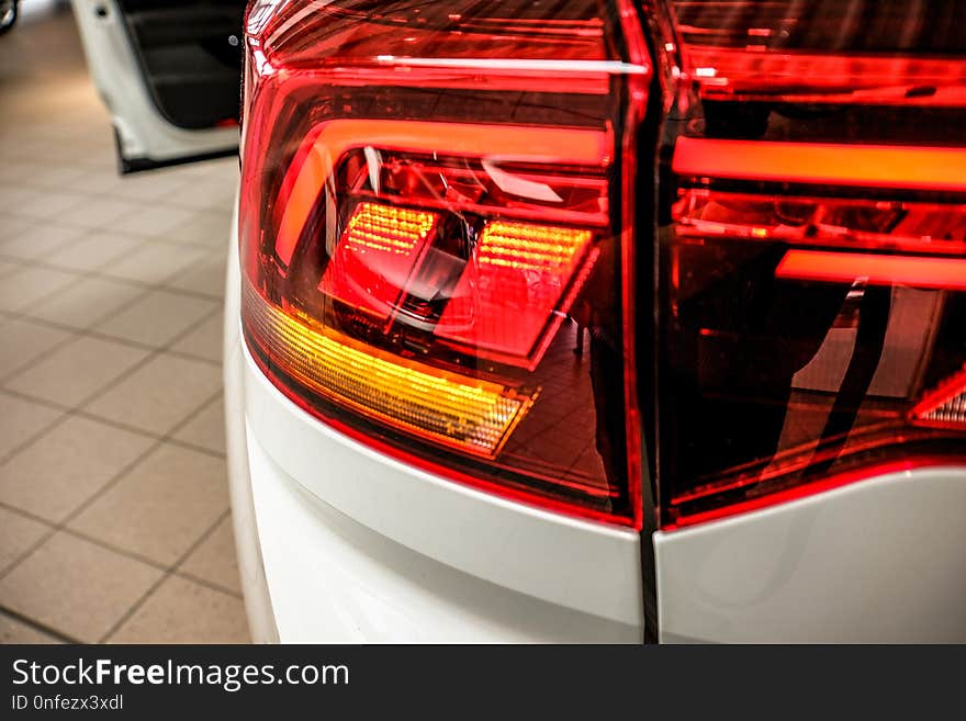 Car, Motor Vehicle, Red, Automotive Lighting