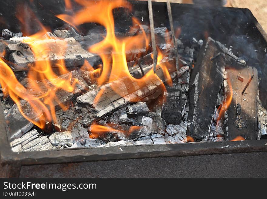 Charcoal, Grilling, Barbecue, Fire