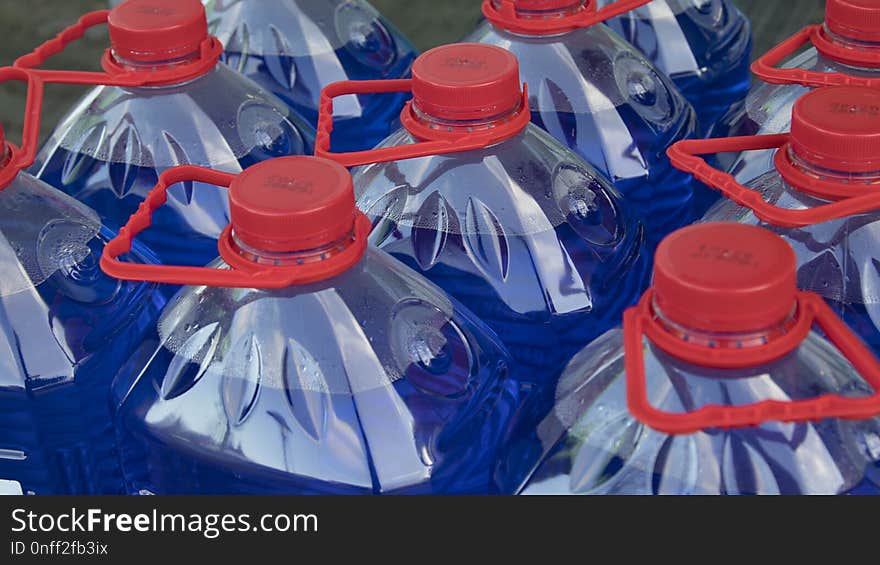 Blue, Water, Bottled Water, Plastic Bottle