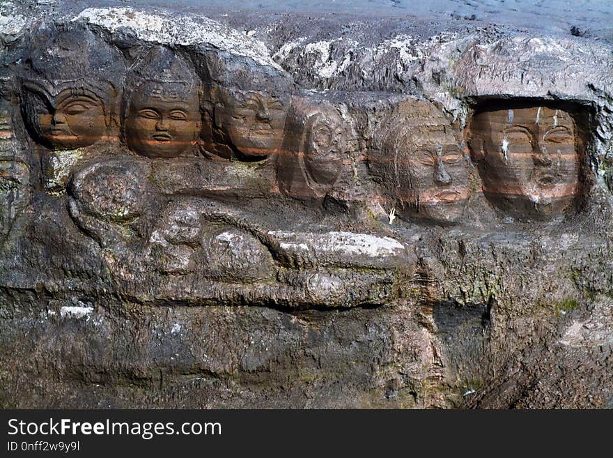 Stone Carving, Rock, Archaeological Site, Carving