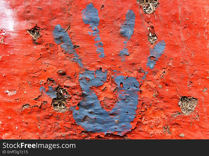 Red, Geological Phenomenon, Painting, Acrylic Paint