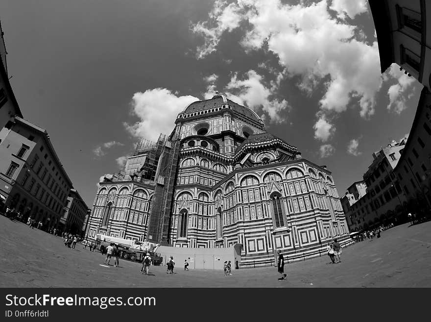 Sky, Landmark, Black And White, Monochrome Photography