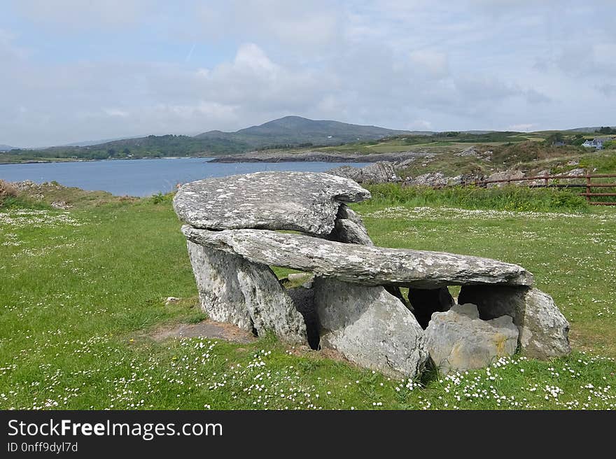 Rock, Grass, Promontory, Archaeological Site