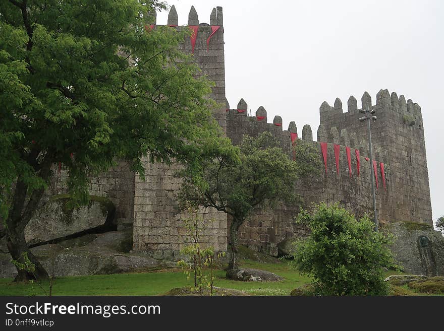 Castle, Building, Fortification, Tree