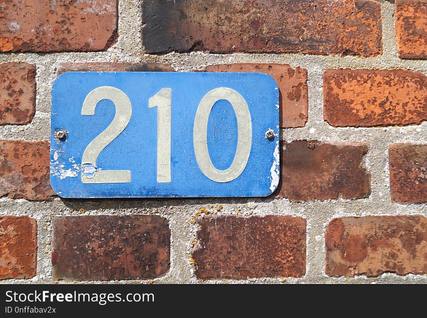 Wall, Brick, Number, House Numbering