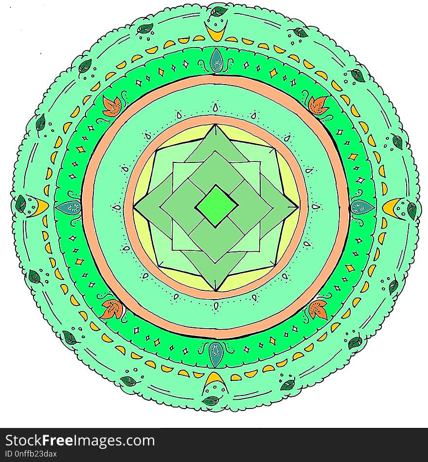 Green, Circle, Sphere, Line