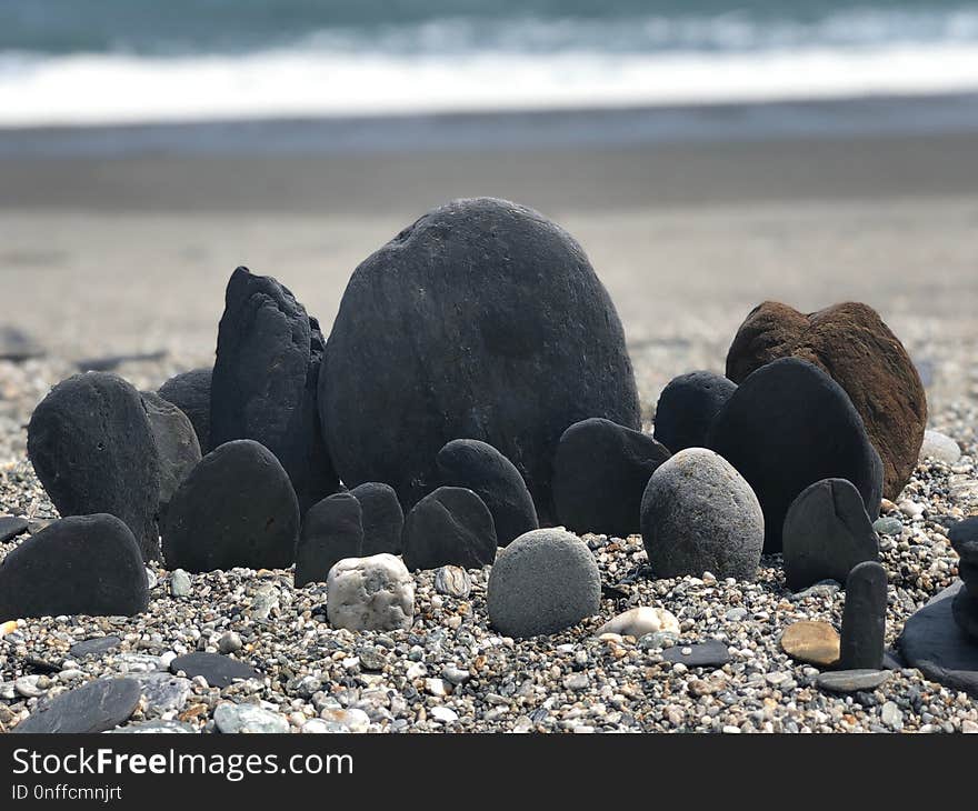 Rock, Boulder, Shore, Pebble