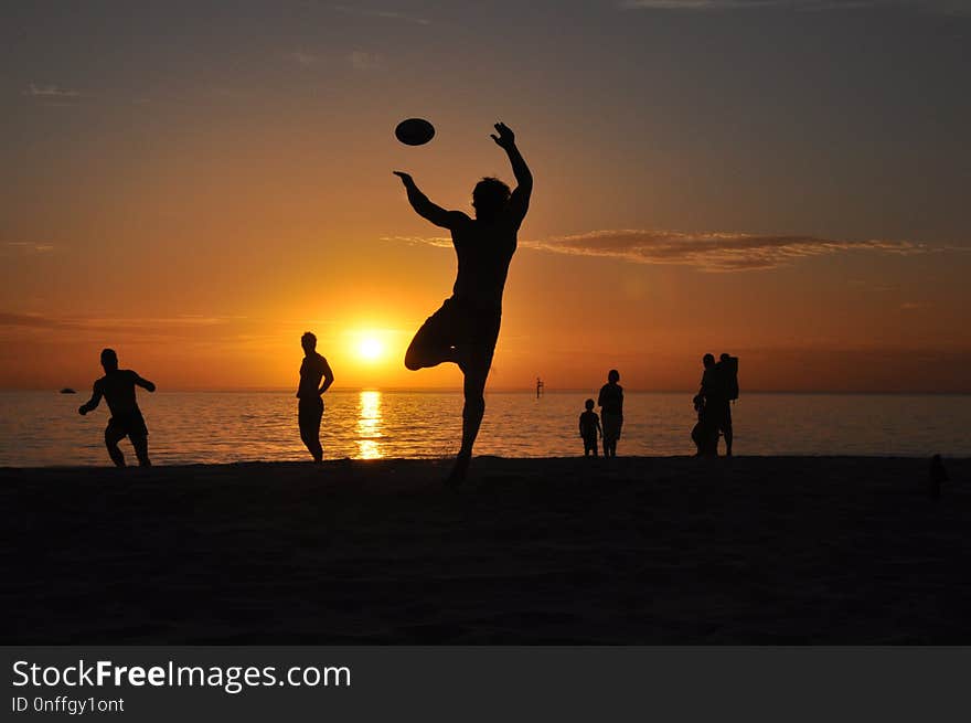 Jumping, Sunrise, Sun, Sunset