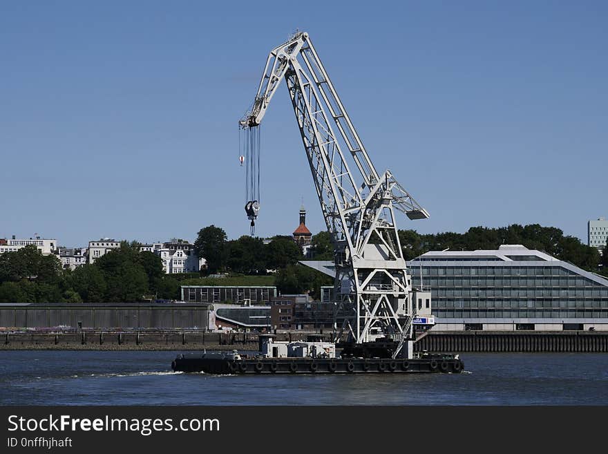 Waterway, Crane Vessel Floating, Water, River