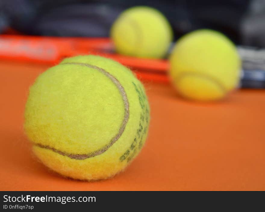 Yellow, Ball, Tennis Ball, Close Up