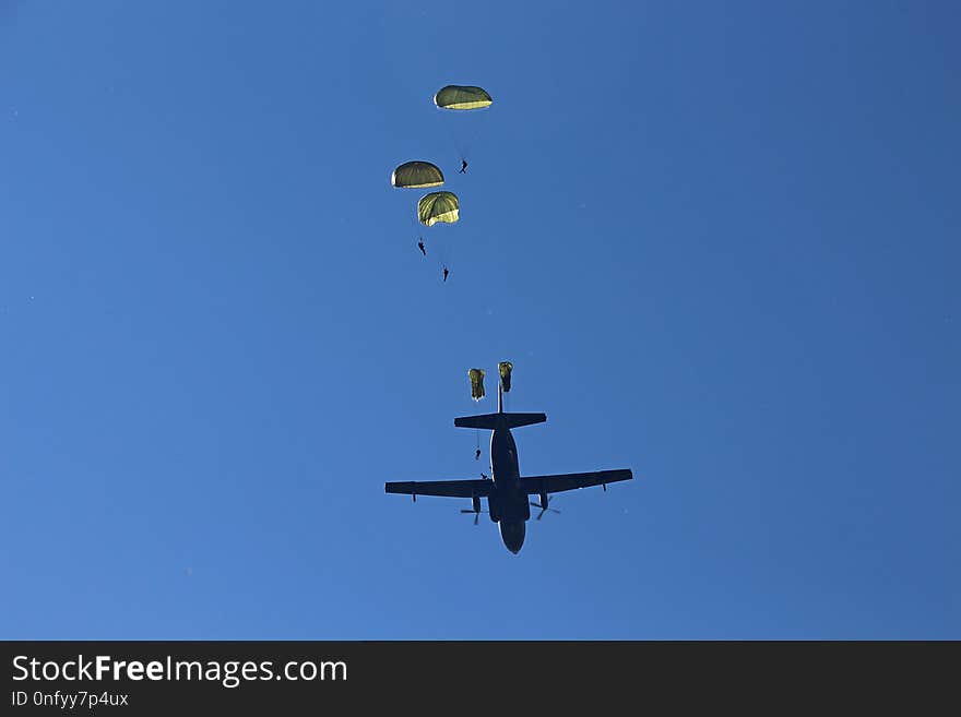 Air Sports, Sky, Parachute, Parachuting