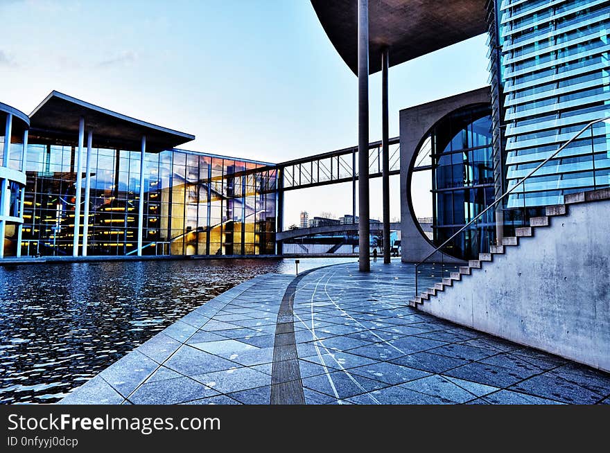 Reflection, Water, Architecture, Condominium