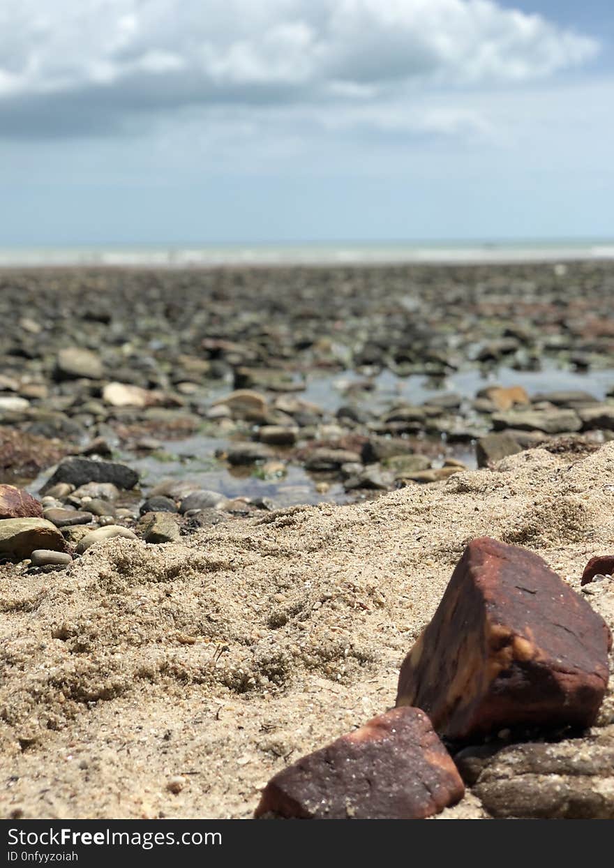 Rock, Shore, Sea, Sky