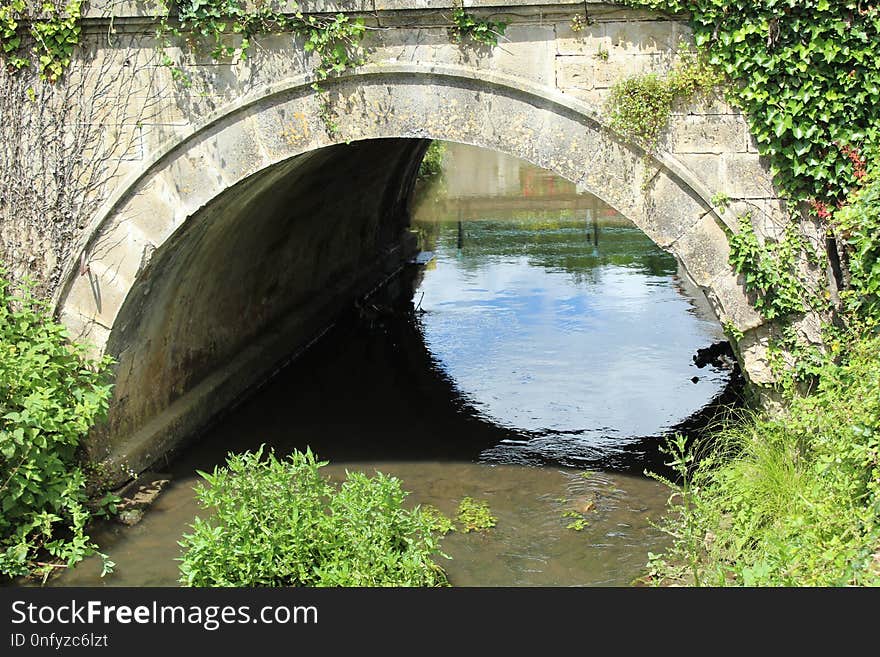 Waterway, Water, Arch Bridge, Bridge