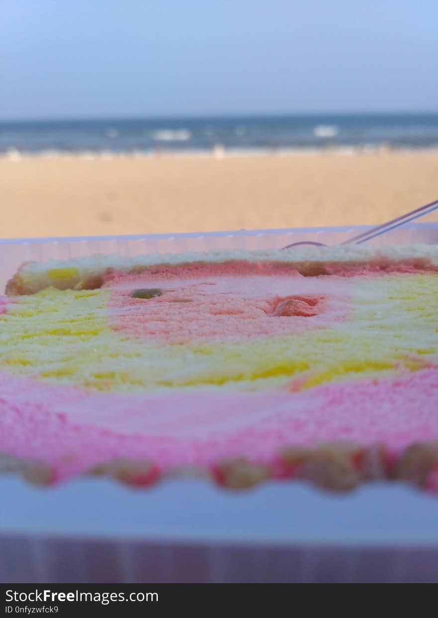 Pink, Sea, Water, Sand