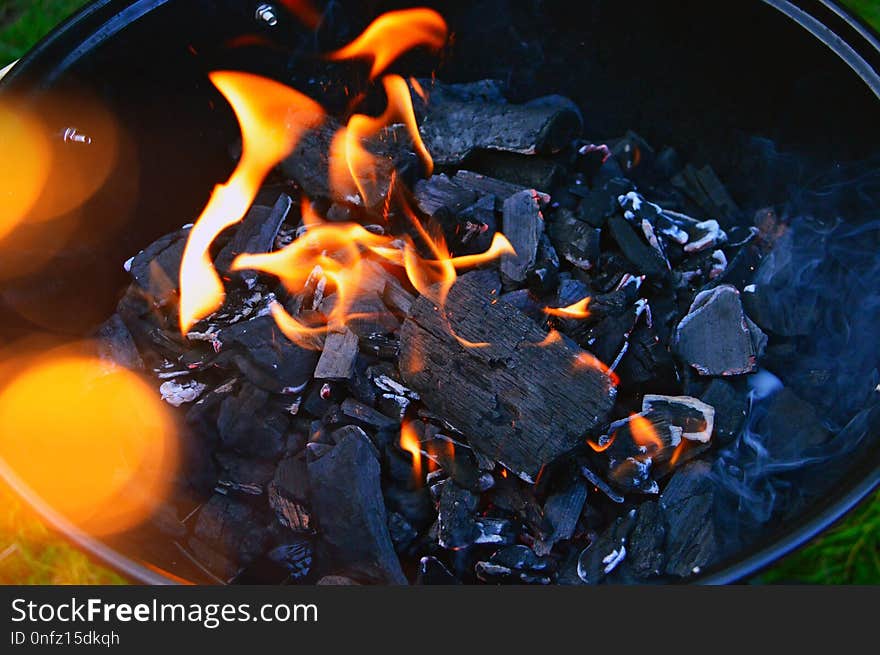 Charcoal, Campfire, Animal Source Foods, Barbecue