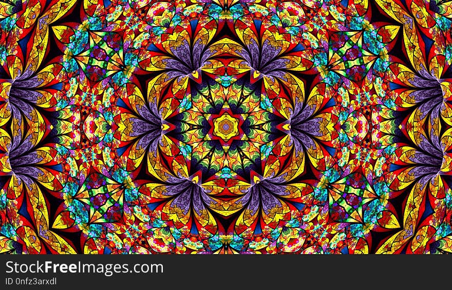 Pattern, Design, Symmetry, Kaleidoscope