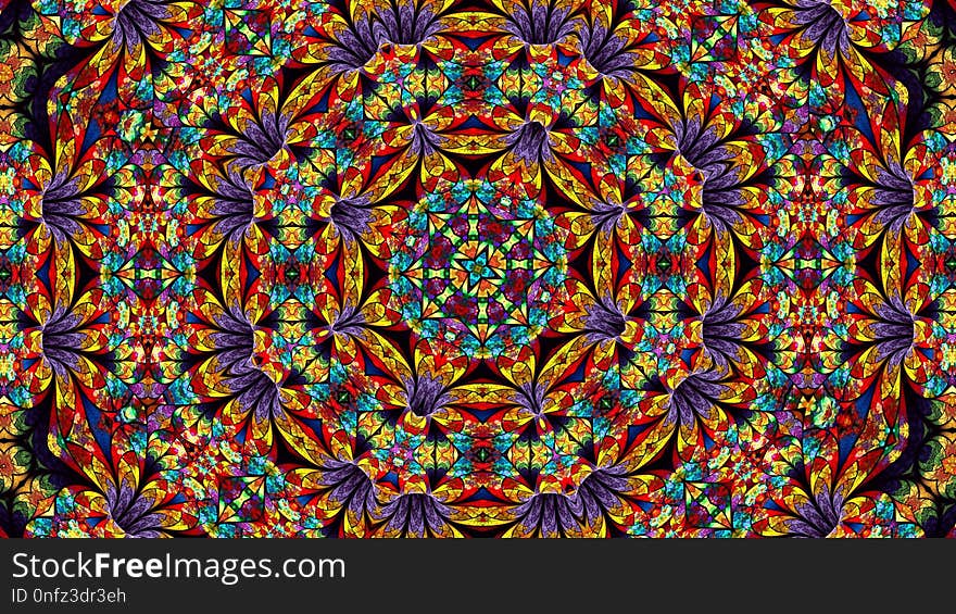 Kaleidoscope, Pattern, Symmetry, Design