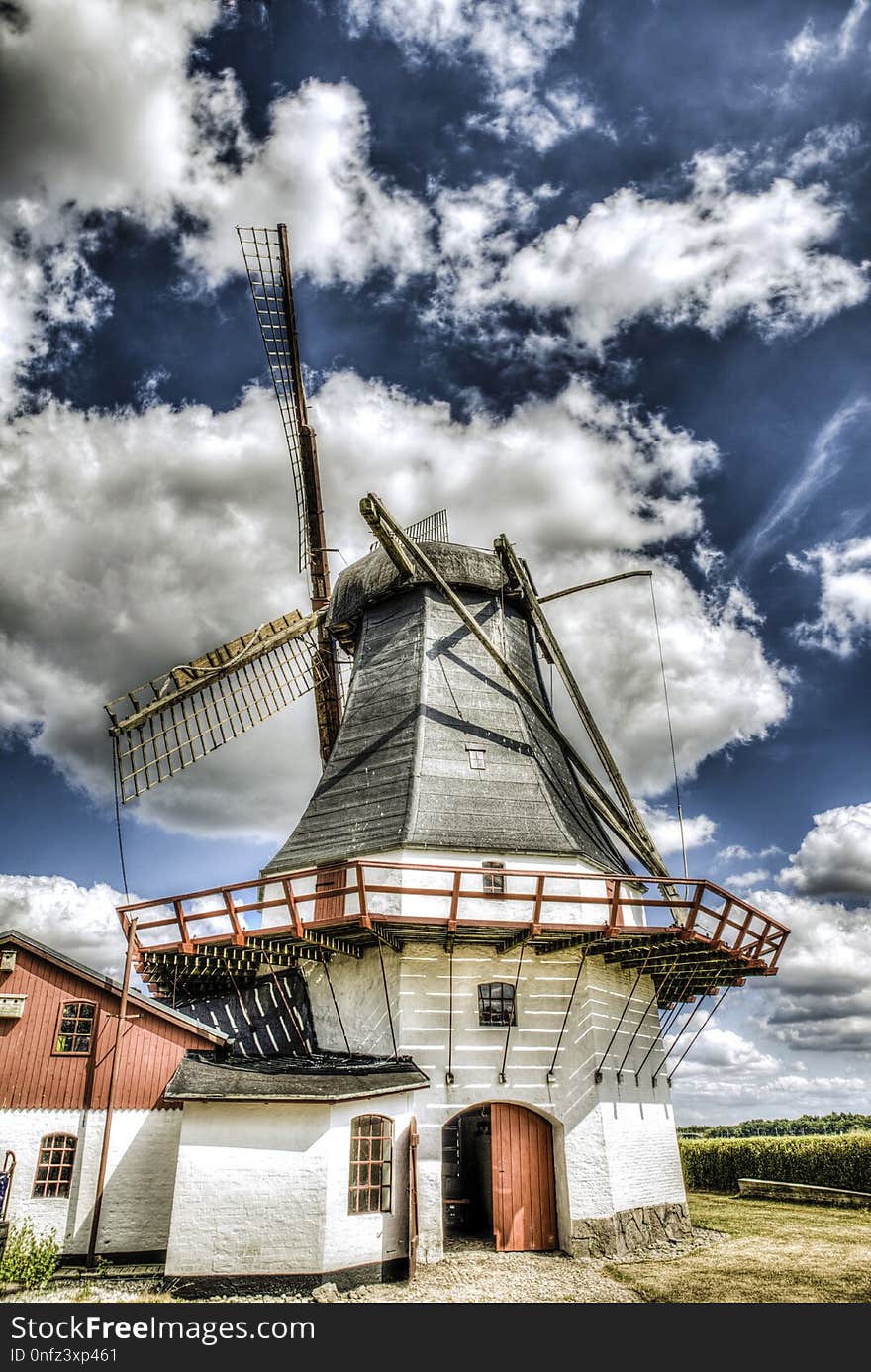 Windmill, Cloud, Sky, Mill