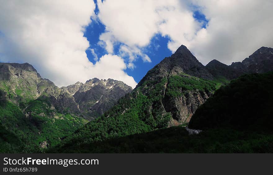 Mountainous Landforms, Mountain, Highland, Nature