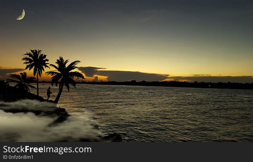 Sky, Sunset, Horizon, Sunrise