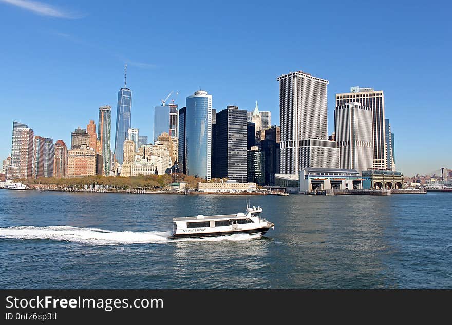 Skyline, City, Water Transportation, Skyscraper