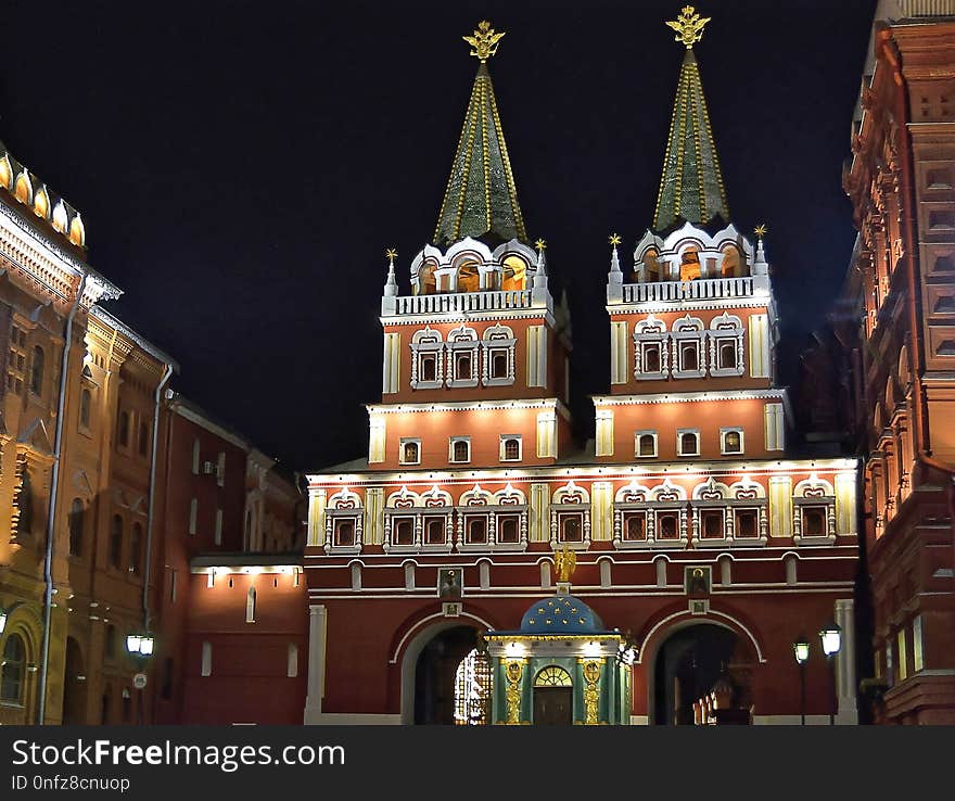 Landmark, Town, Night, Metropolis