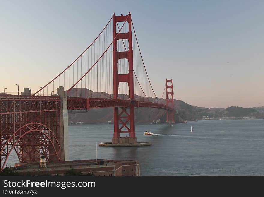 Bridge, Fixed Link, Suspension Bridge, Sky