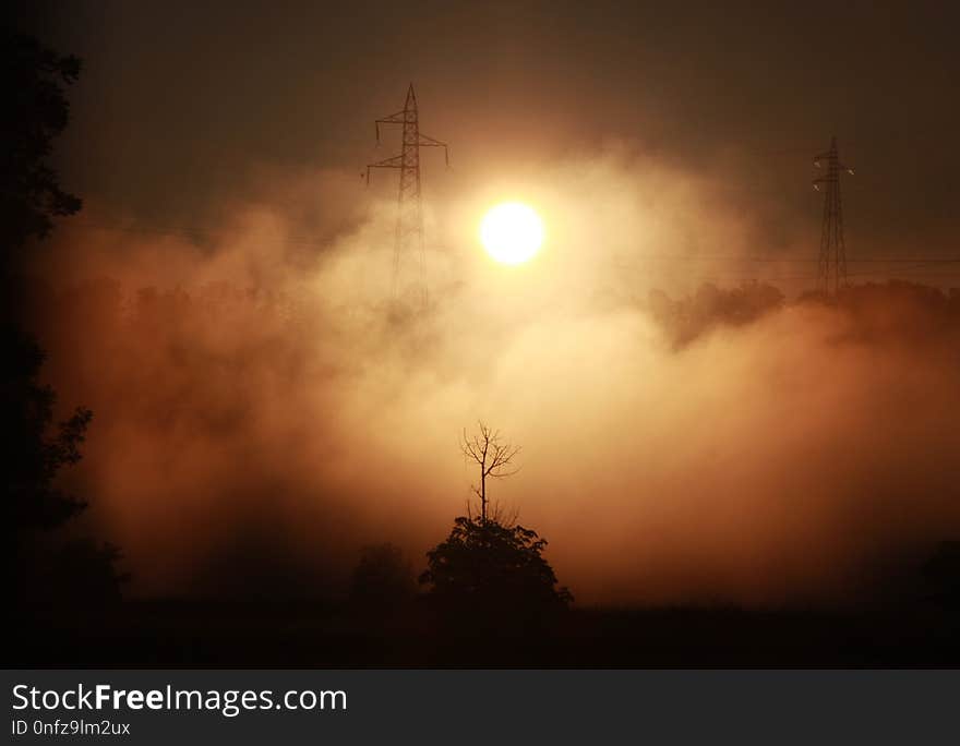 Sky, Atmosphere, Mist, Sunrise