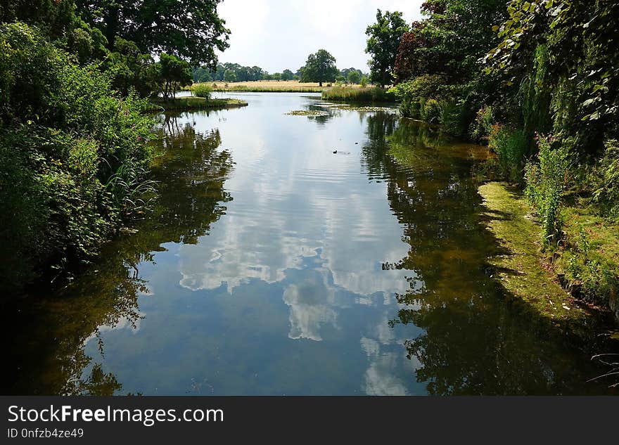 Reflection, Waterway, Water, River