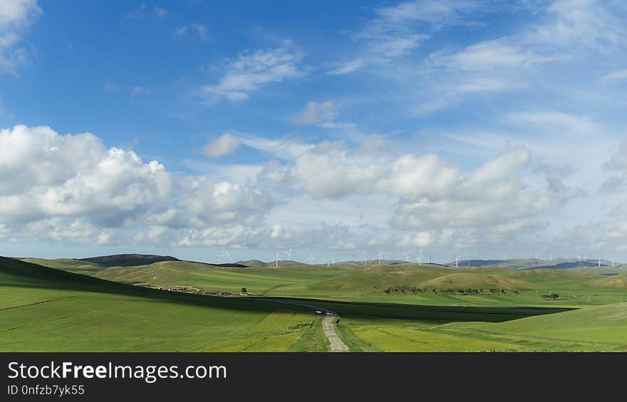 Sky, Grassland, Ecosystem, Field