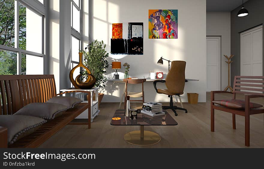 Living Room, Room, Interior Design, Furniture