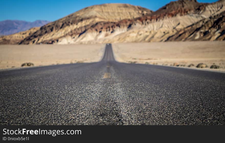Lonely road in death  valley national park in california
