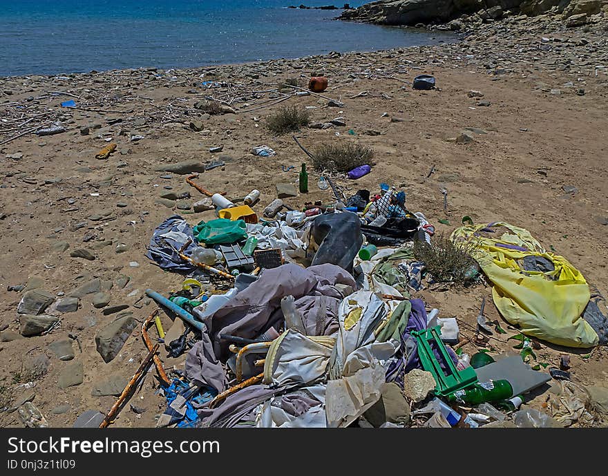 Waste, Water, Litter, Rock