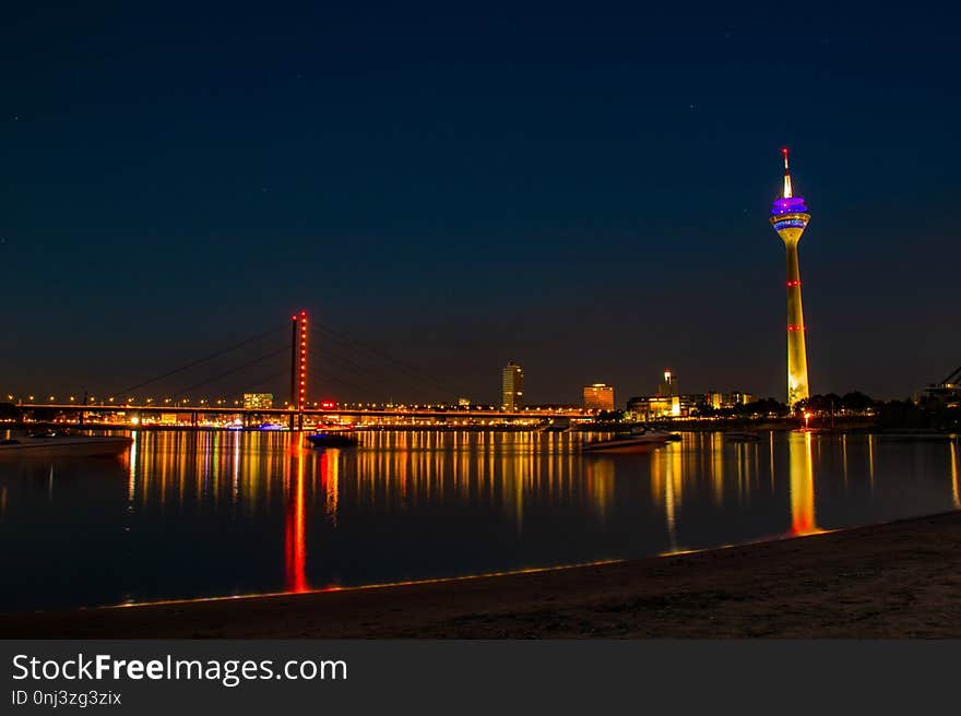 Landmark, Tower, Sky, Night