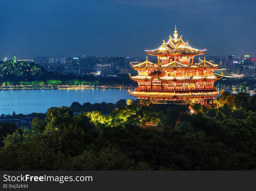 Chinese Architecture, Landmark, Nature, Sky