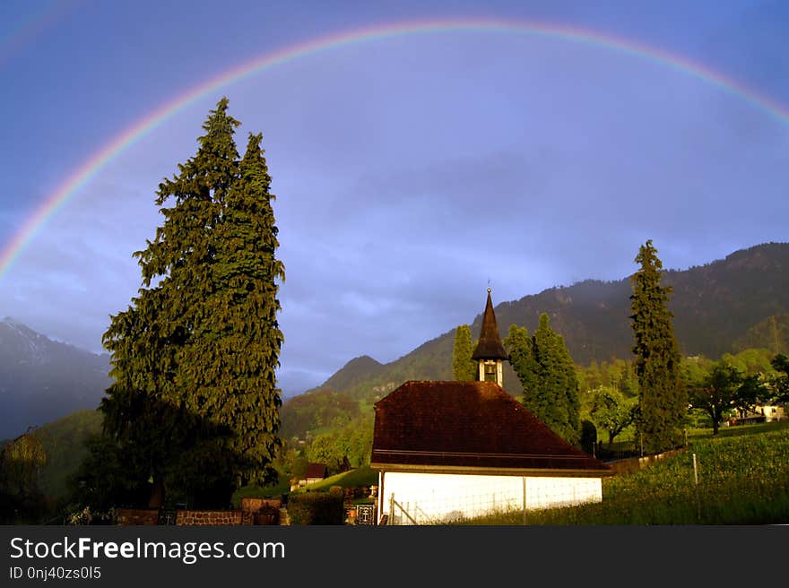 Rainbow, Sky, Nature, Landmark