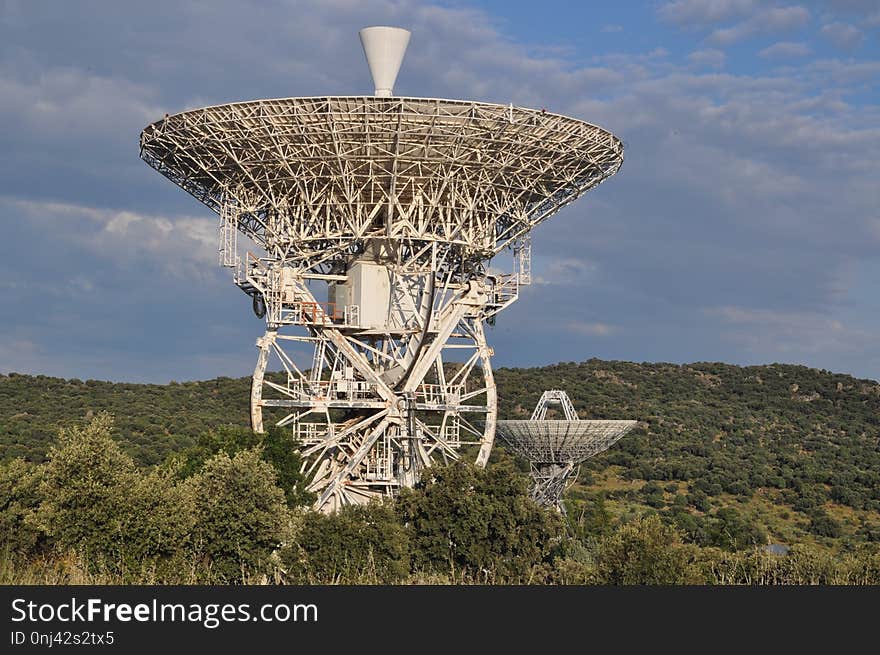 Radio Telescope, Technology, Sky, Observation Tower