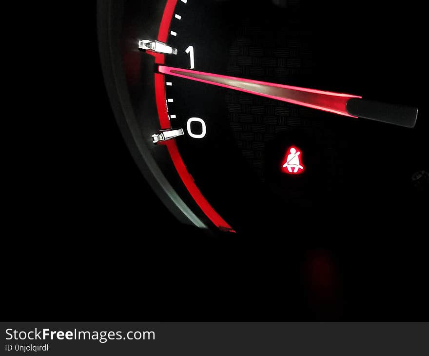 seat belts​ light icon on car dashboard of​ truck​ car.