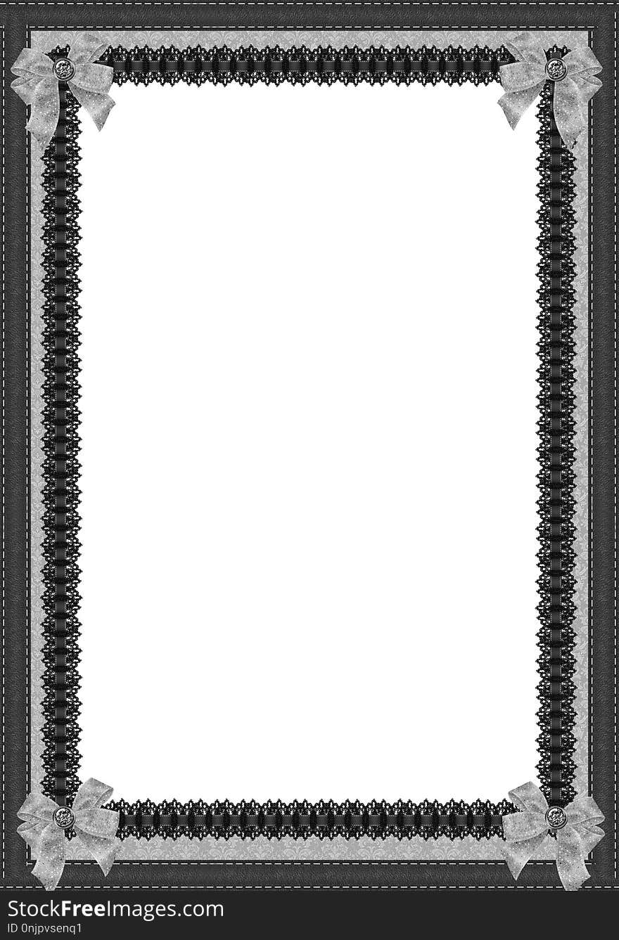 Black, Picture Frame, Black And White, Structure