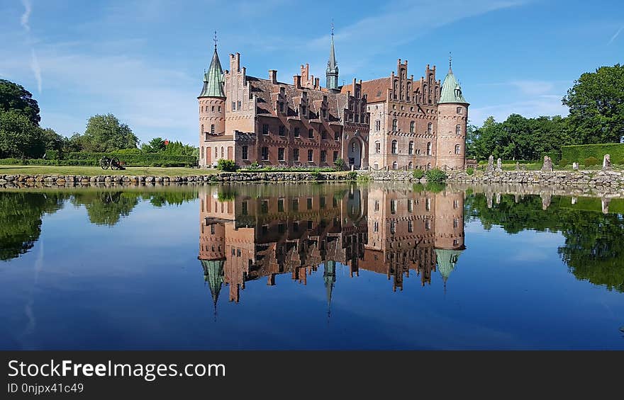 Reflection, Waterway, Château, Water Castle