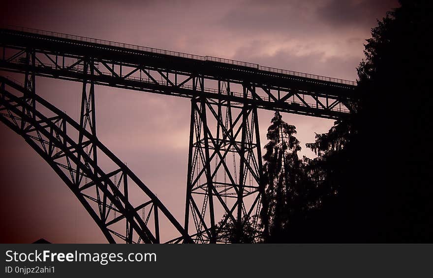 Sky, Bridge, Cloud, Tree