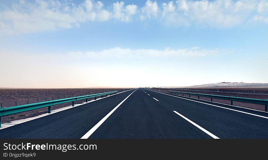 Road, Highway, Sky, Horizon