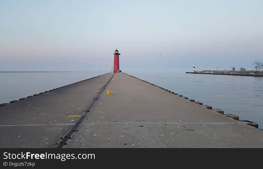 Breakwater, Fixed Link, Lighthouse, Sea